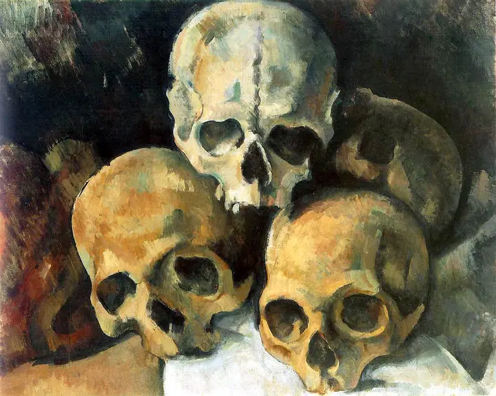 Pirámide de calaveras, Paul Cézanne