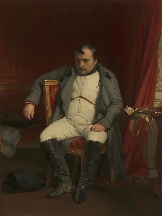 Napoleón abdicando en Fontainebleau, Paul Delaroche