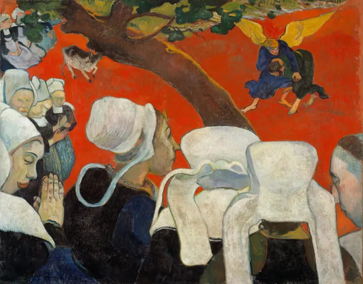 Visiones tras el sermón, Paul Gauguin