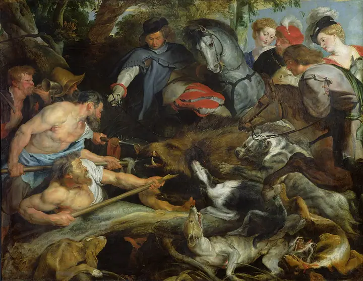 Caza del jabalí, Peter Paul Rubens