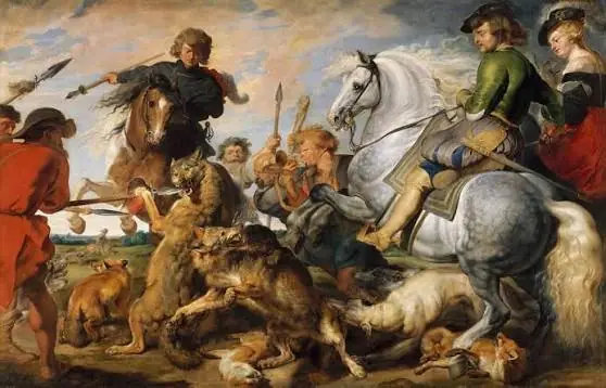 Caza del lobo y del zorro, Peter Paul Rubens