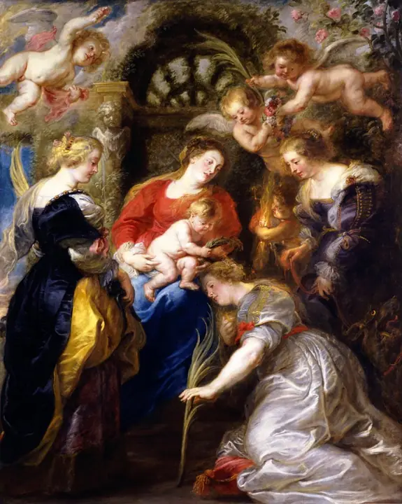 La coronación de Santa Catalina, Peter Paul Rubens