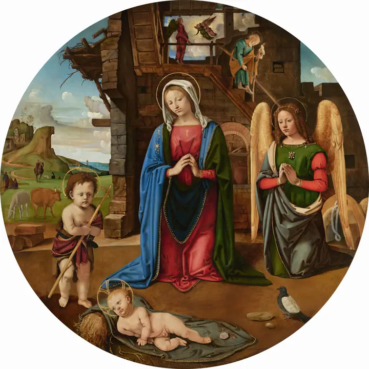 La Natividad con el Niño san Juan, Piero di Cosimo