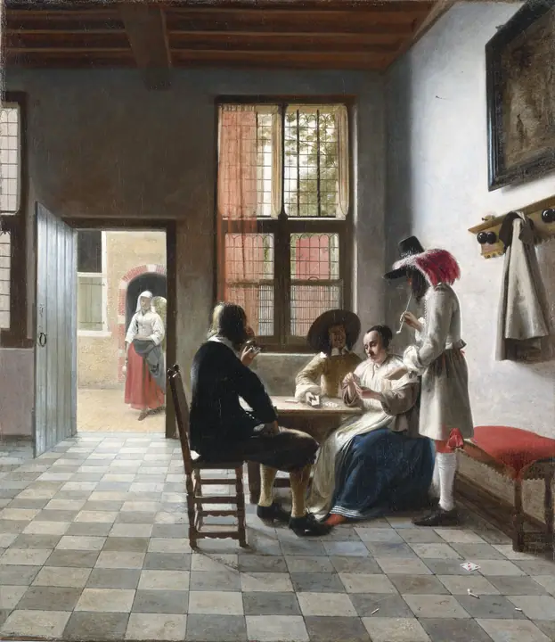 Jugadores de cartas en una sala, Pieter de Hooch