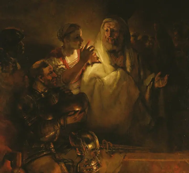 La negación de San Pedro, Rembrandt van Rijn