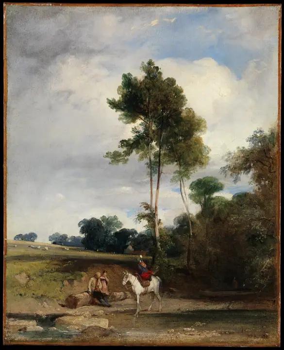 Parada en el camino, Richard Parkes Bonington