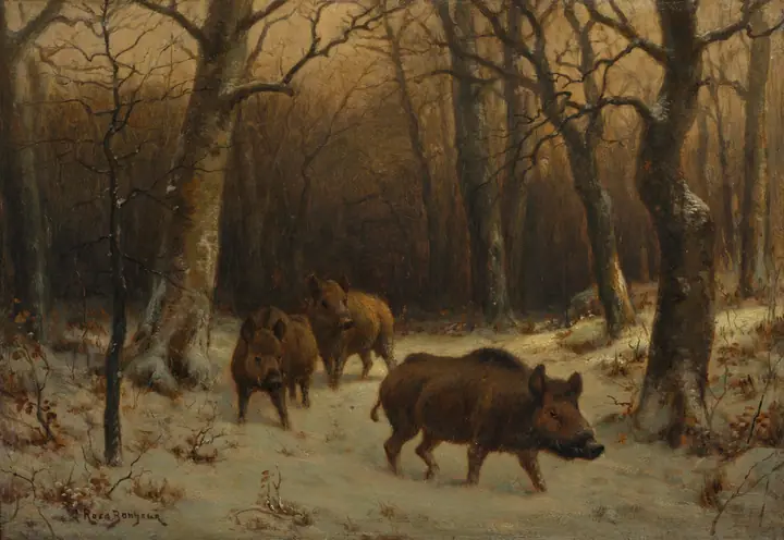 Jabalíes salvajes en la nieve, Rosa Bonheur