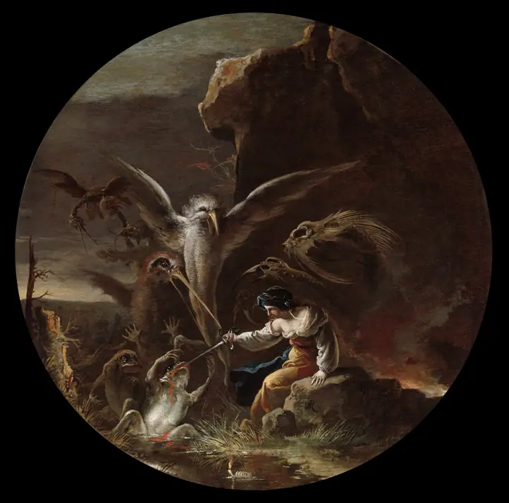 Escenas de brujería, Mañana, Salvator Rosa