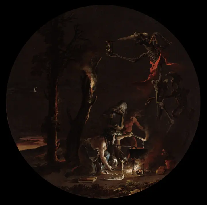 Escenas de brujería, Tarde, Salvator Rosa