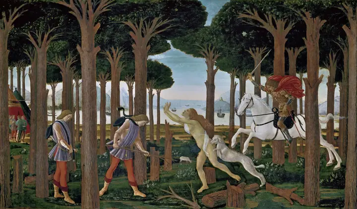 Historia de Nastagio degli Onesti I, Sandro Botticelli