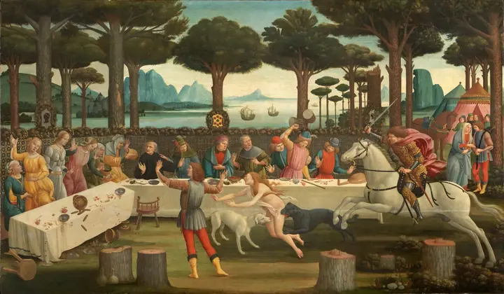 Historia de Nastagio degli Onesti III, Sandro Botticelli