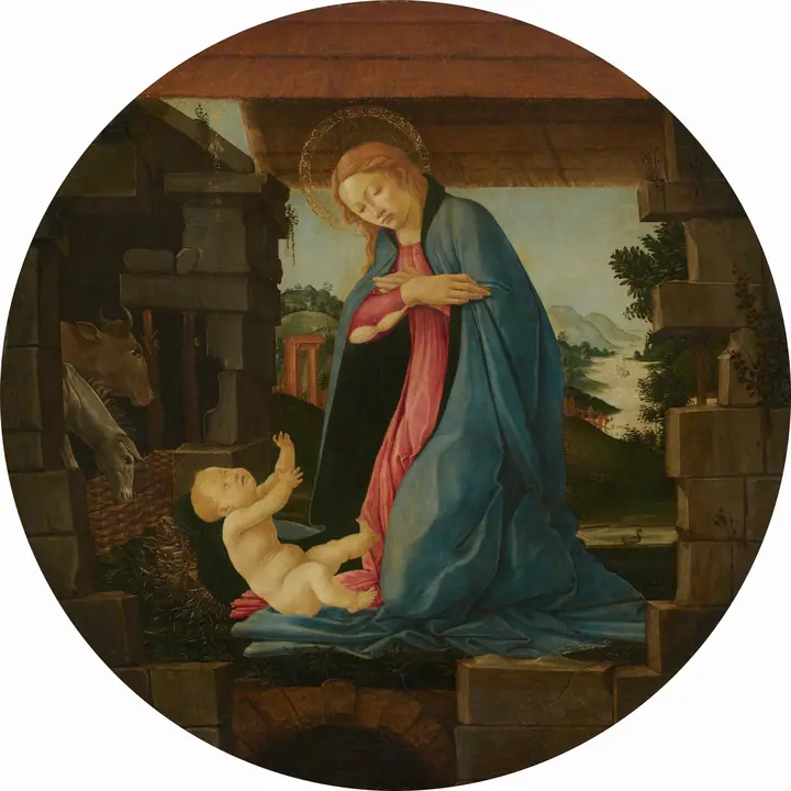 La Virgen adorando al Niño, Sandro Botticelli