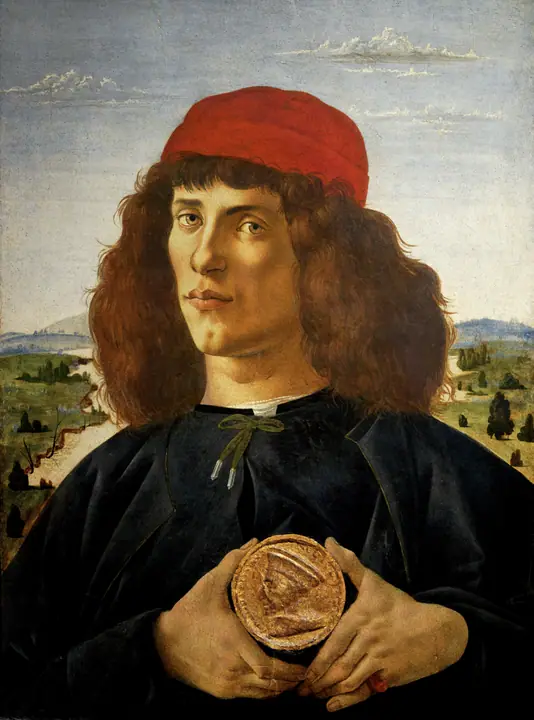 Retrato de joven con la medalla de Cosme el Viejo, Sandro Botticelli