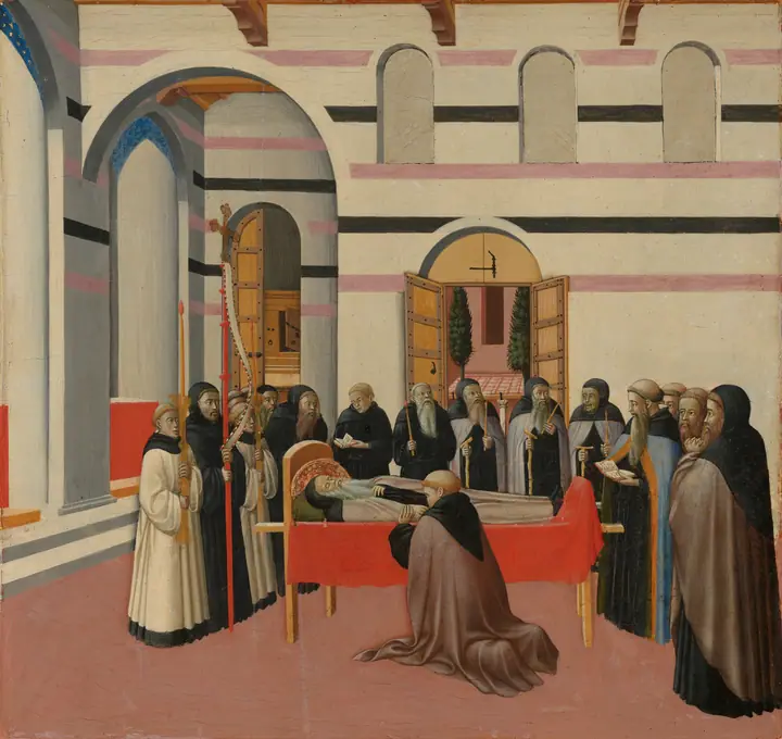 La muerte de san Antonio, Sano di Pietro