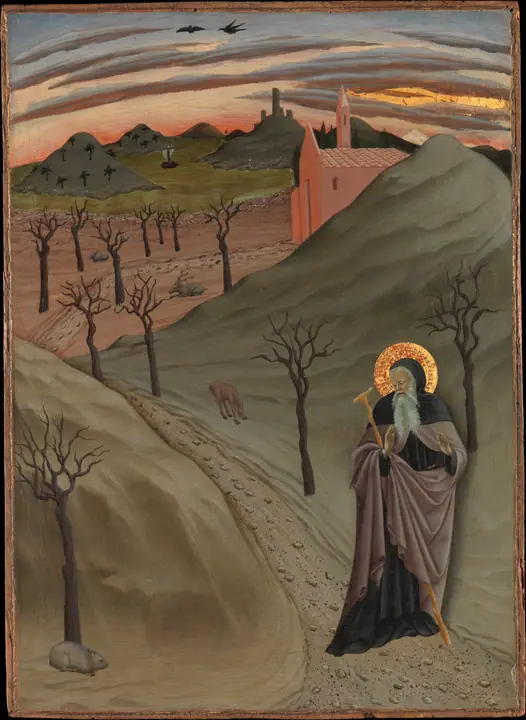 San Antonio Abad en el desierto, Sano di Pietro