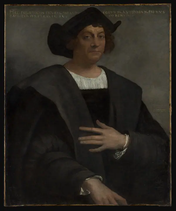 Retrato de un hombre, dicho ser Cristóbal Colón (n. hacia 1446, m. 1506), Sebastiano del Piombo