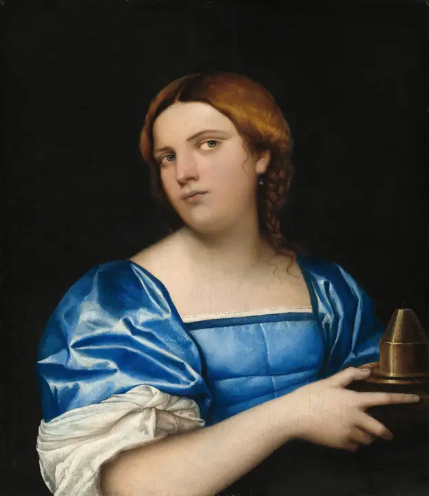 Retrato de una joven como virgen prudente, Sebastiano del Piombo