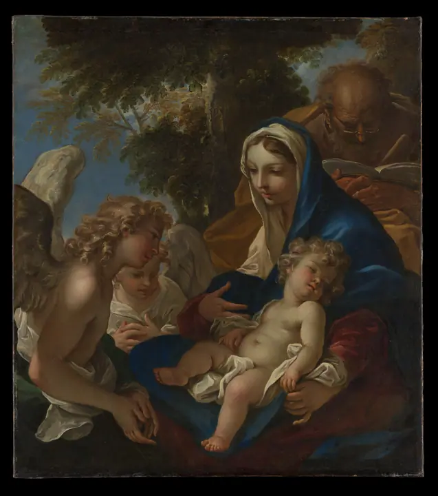 La Sagrada Familia con ángeles, Sebastiano Ricci