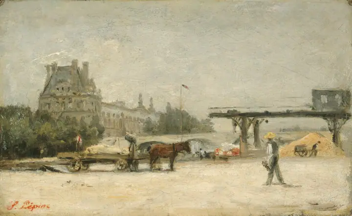 Vista del Louvre, Stanislas Lépine