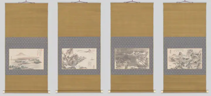 Cuatro motivos de las Ocho vistas de Xiao-Xiang, Tani Bunchō