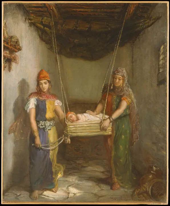 Escena en el barrio judío de Constantina, Théodore Chassériau
