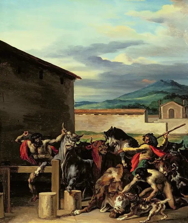 El mercado de ganado, Théodore Géricault