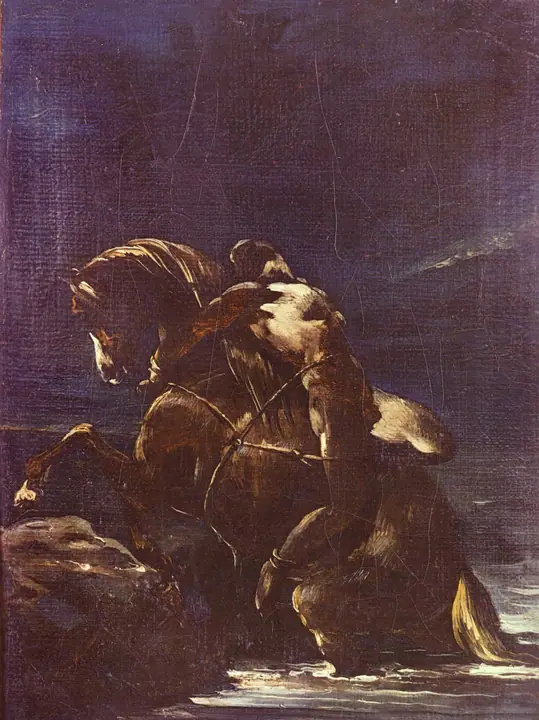 Mazeppa y el caballo salvaje, Théodore Géricault