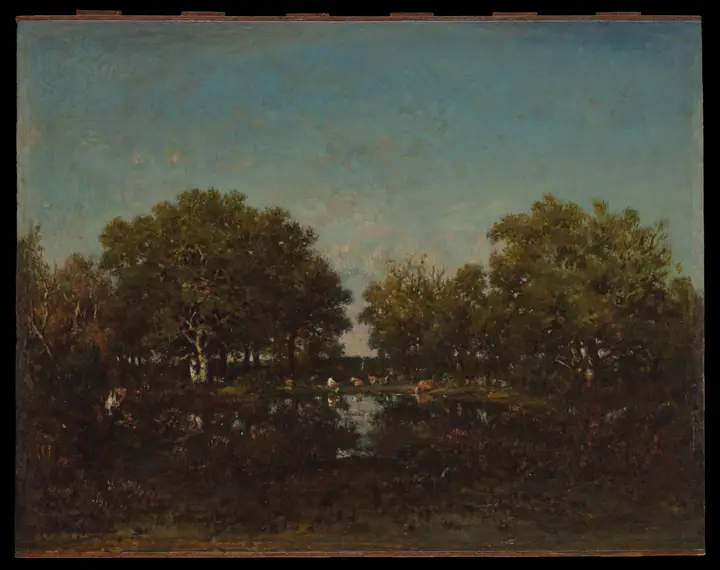 El estanque (recuerdo del bosque de Chambord), Théodore Rousseau