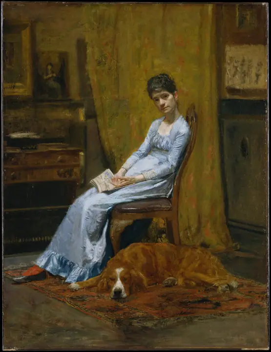 La esposa del artista y su setter, Thomas Eakins