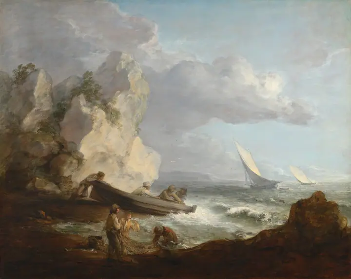 Costa con pescadores, Thomas Gainsborough