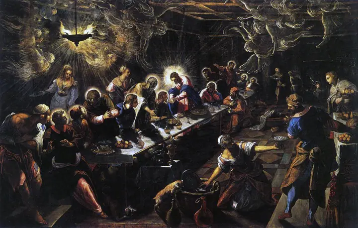 La última cena, Tintoretto