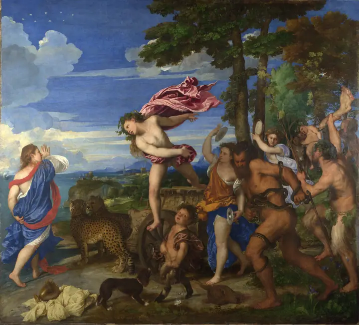 Baco y Ariana, Tiziano Vecellio