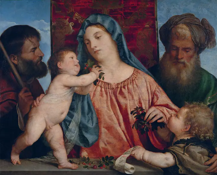 La Virgen de la cereza, Tiziano Vecellio