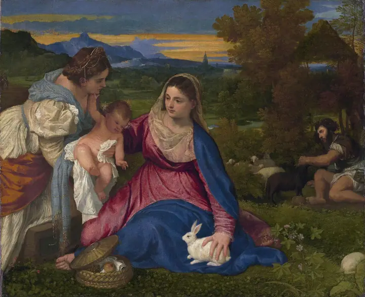 Virgen del conejo, Tiziano Vecellio
