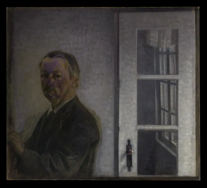 Autorretrato en Spurveskjul, Vilhelm Hammershøi