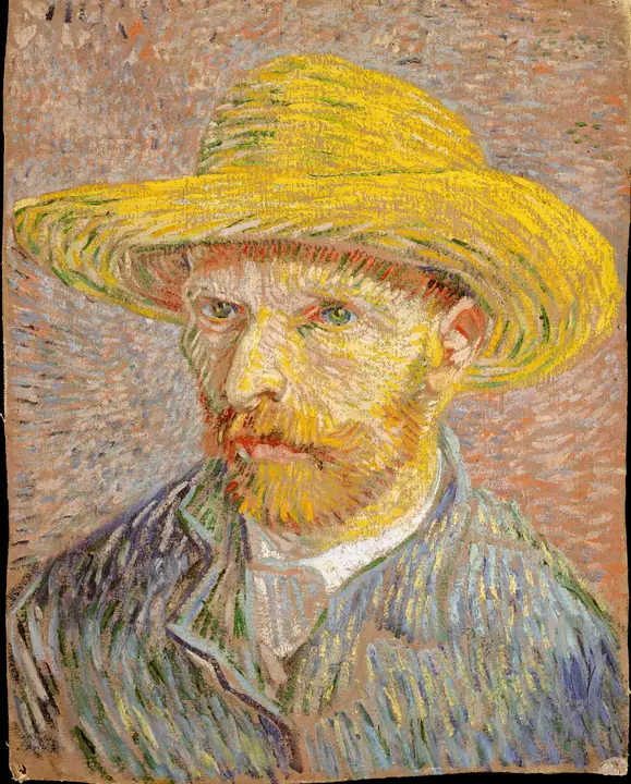 Autorretrato con sombrero de paja (reverso, La peladora de patatas), Vincent van Gogh