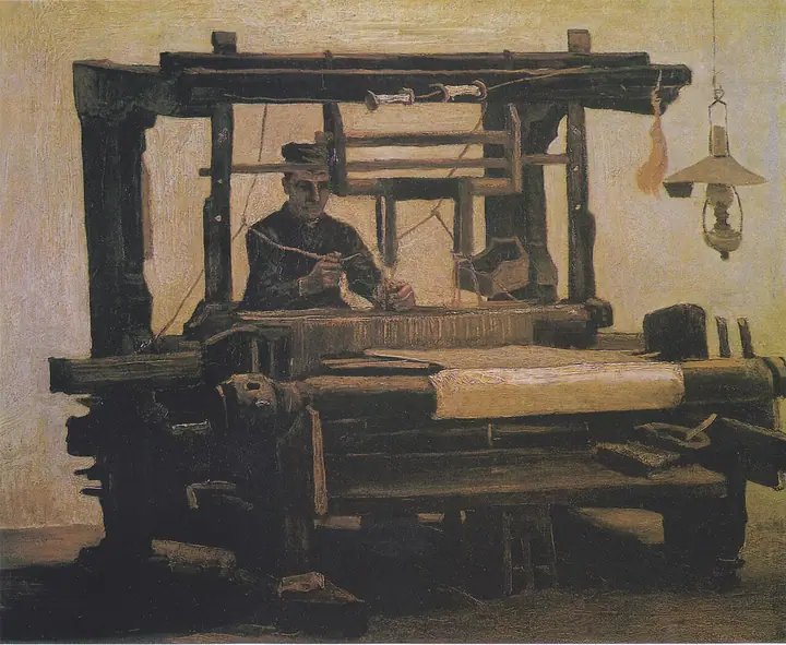 El tejedor en el telar, Vincent van Gogh