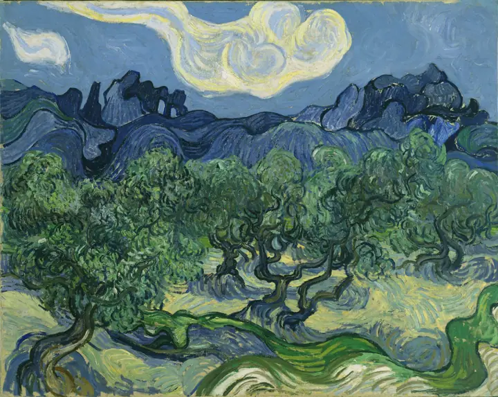 Los olivares, Vincent van Gogh