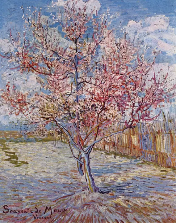 Melocotonero en flor, Vincent van Gogh