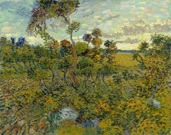 Puesta de sol en Montmajour, Vincent van Gogh