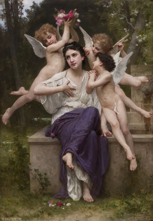 Idilio de primavera, William-Adolphe Bouguereau