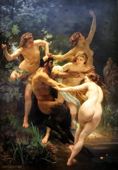 Ninfas y sátiro, William-Adolphe Bouguereau