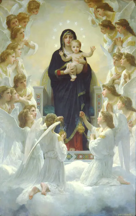 Virgen con ángeles, William-Adolphe Bouguereau