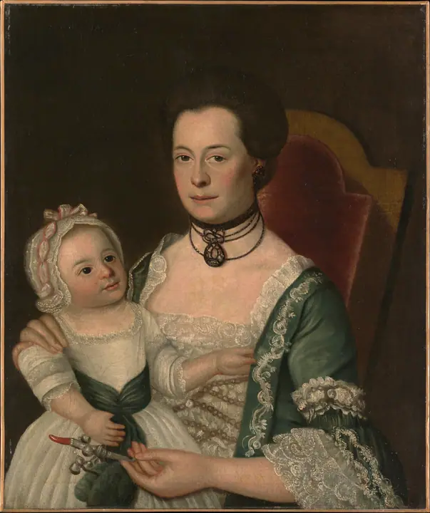 La señora Jacob Hurd y su hijo, William Johnston
