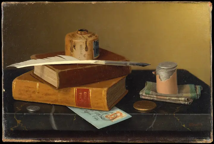 La mesa del banquero, William Michael Harnett