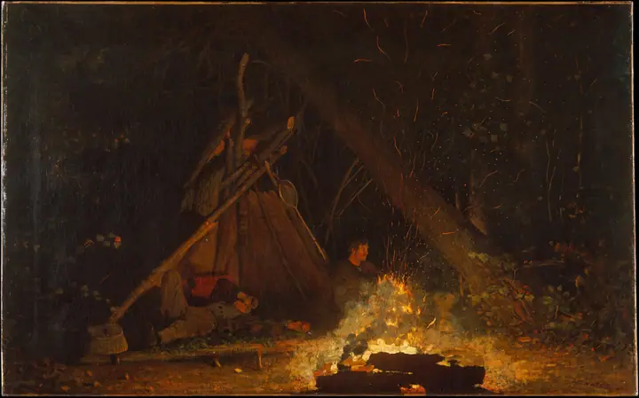Fogata de campamento, Winslow Homer