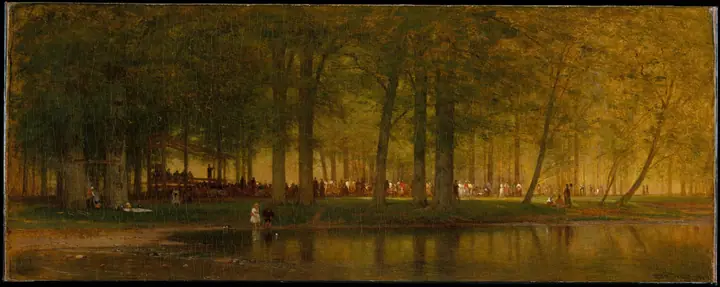 La reunión en el campamento, Worthington Whittredge
